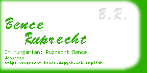 bence ruprecht business card